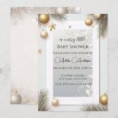 Nieuwjaar Design Gold Elegant Baby shower Kaart (Voorkant / Achterkant)