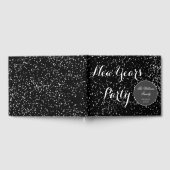 Nieuwjaar Elegant Script Black White Modern Gastenboek (Volledig)