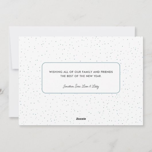 Nieuwjaar Elegant Script Foto Feestdagenkaart (Achterkant)