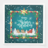 Nieuwjaar en feestdag servet (Voorkant)