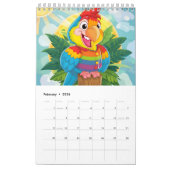 Nieuwjaar en grappige en gelukkige dieren kalender (Feb 2026)