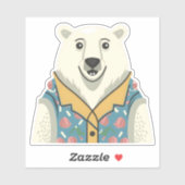 Nieuwjaar en grappige en gelukkige dieren sticker (Vel)