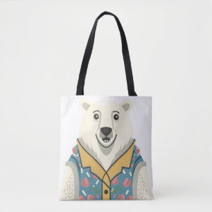 Nieuwjaar en grappige en gelukkige dieren tote bag