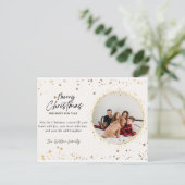 Nieuwjaar en vrolijk kerstfeest 2024 wenskaarten briefkaart (Staand voorkant)