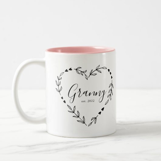 Nieuwjaar Est. Vier fotocollage Tweekleurige Koffiemok (Links)