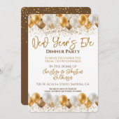 Nieuwjaar Eve Dinner Party Kaart (Voorkant / Achterkant)