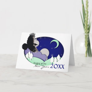 Nieuwjaar Eve Moon 2024 Alfred Lord Tennyson Poem Feestdagen Kaart