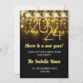 Nieuwjaar Eve Party Uitnodiging L Nieuwjaar 2024 (Voorkant)