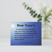 Nieuwjaar Ezekiel 36-26 Feestdagenkaart (Staand voorkant)