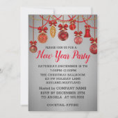 Nieuwjaar fantastische, wonderbaarlijke Rode Balls Kaart (Voorkant)