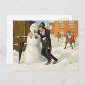 Nieuwjaar feest drink, grappige  vakantie briefkaart (Voorkant / Achterkant)