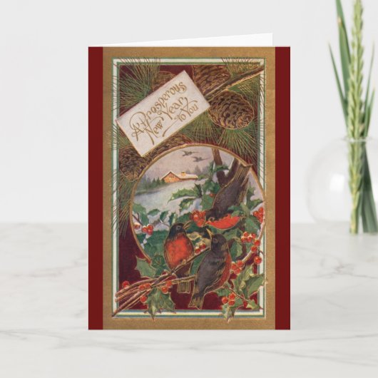 Nieuwjaar Feestdagen Kaart (Voorkant)