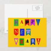 Nieuwjaar Feestdagenkaart (Voorkant / Achterkant)
