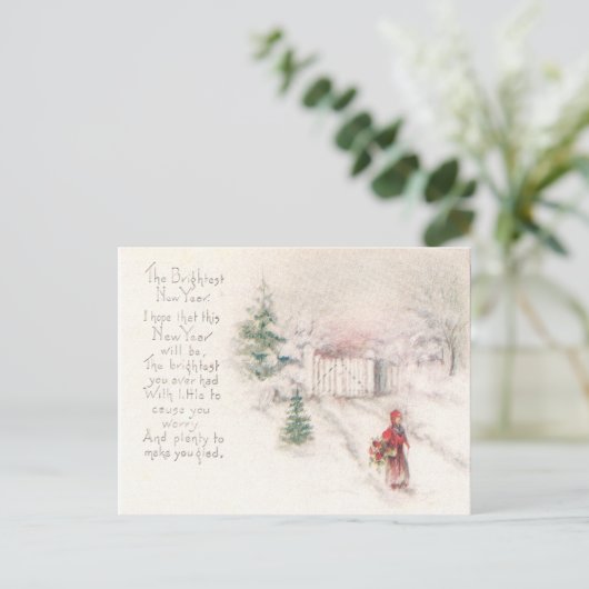  nieuwjaar feestdagenkaart (Staand voorkant)