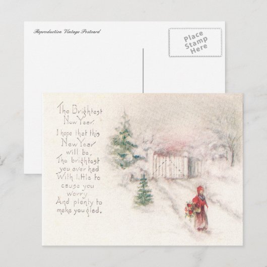  nieuwjaar feestdagenkaart (Voorkant / Achterkant)