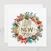 Nieuwjaar Feestdagenkaart (Voorkant / Achterkant)