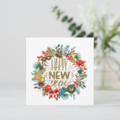 Nieuwjaar Feestdagenkaart (Staand voorkant)