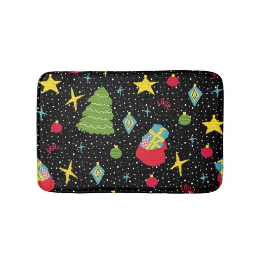 Nieuwjaar feestelijk: kleurrijk naadloos. badmat (Voorkant)