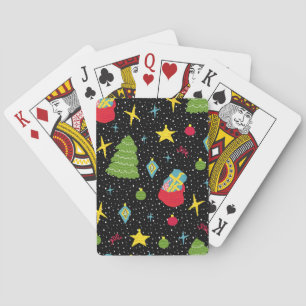 Nieuwjaar feestelijk: kleurrijk naadloos. pokerkaarten