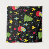 Nieuwjaar feestelijk: kleurrijk naadloos. wandkleed (Voorkant (horizontaal))