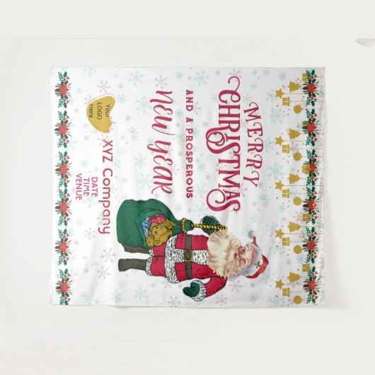 Nieuwjaar feestelijke feestelijke Logo Wandkleed (Voorkant (horizontaal))