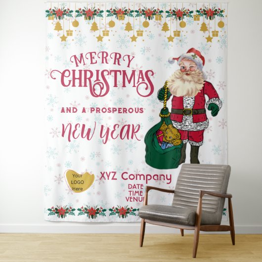 Nieuwjaar feestelijke feestelijke Logo Wandkleed (In situ)