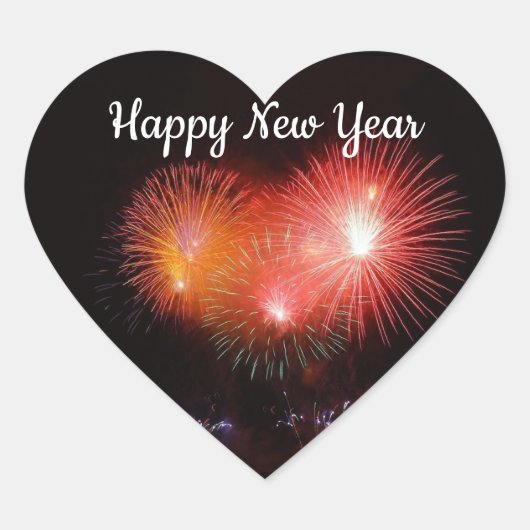 Nieuwjaar Fireworks Sticker (Voorkant)