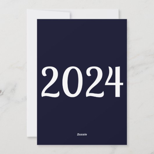 Nieuwjaar Flat Kaart (Achterkant)