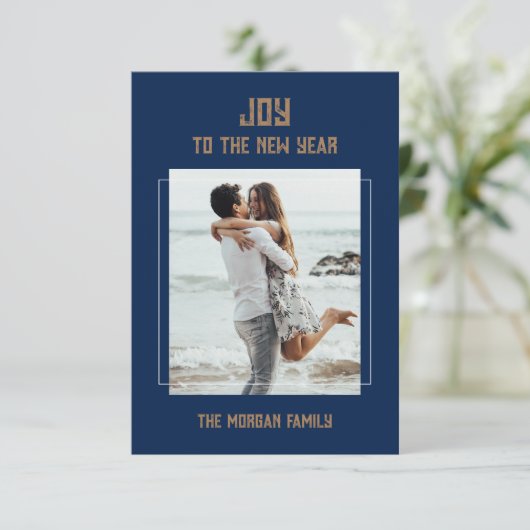 Nieuwjaar flatje bedankt kaart (Staand voorkant)