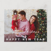Nieuwjaar foto Elegant Modern Feestdagenkaart (Voorkant)