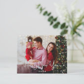 Nieuwjaar foto Elegant Modern Feestdagenkaart (Staand voorkant)