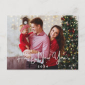 Nieuwjaar foto Elegant Modern Feestdagenkaart (Voorkant)