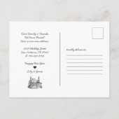 Nieuwjaar | Fotowijziging van adres Briefkaart (Achterkant)