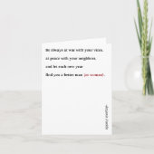 Nieuwjaar - Franklin Feestdagen Kaart (Voorkant)