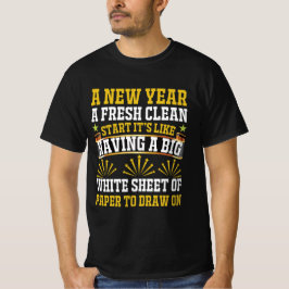 Nieuwjaar Fresh Start Inspirerend Design T-shirt
