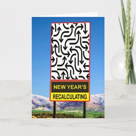 Nieuwjaar gebeurt feestdagen kaart (Voorkant)