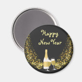 Nieuwjaar gelukkig nieuwjaar magneet (Voorkant / Achterkant)