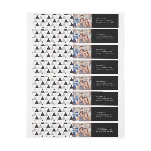 Nieuwjaar geometrische driehoeken Fotovakantie (Vel)