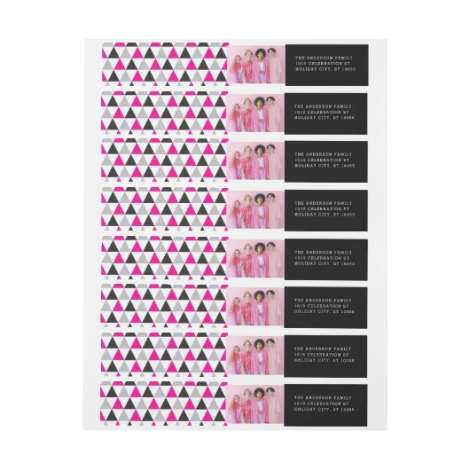 Nieuwjaar geometrische driehoeken Fotovakantie (Vel)