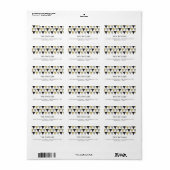 Nieuwjaar geometrische driehoeksfeestdag etiket (Full Sheet)