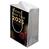 Nieuwjaar Gift Bag - Medium Cadeauzakje (Achterkant Gekanteld)