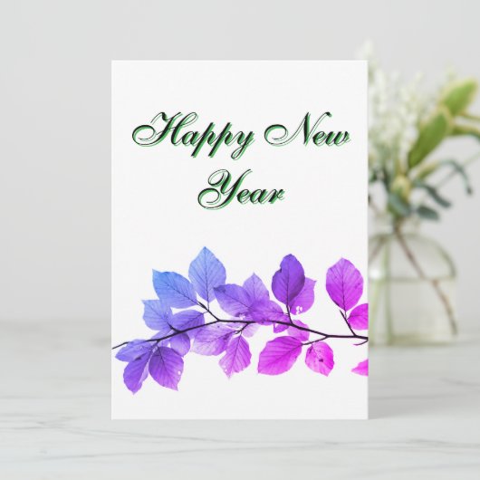 Nieuwjaar Gift Kaart met geweldig design (Staand voorkant)