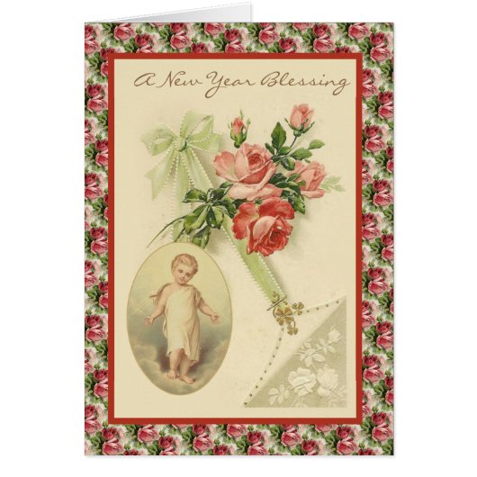 Nieuwjaar goddelijke Schrift Jezus Floral (Voorkant)