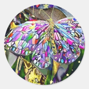 Nieuwjaar Gold Leaf Butterly, stickers