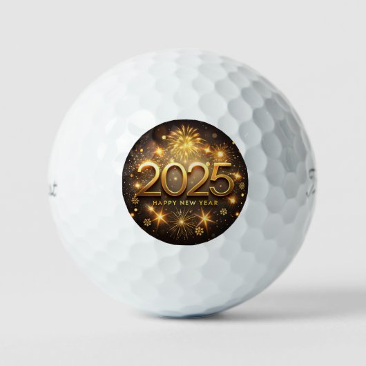 Nieuwjaar golfbal 2025 golfballen (Voorkant)