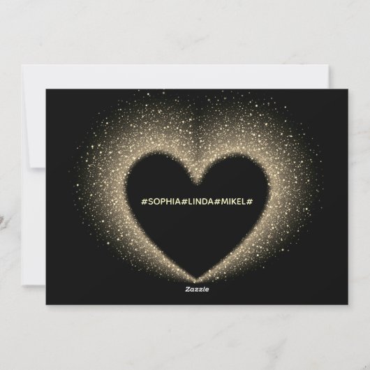 Nieuwjaar | Goud zwart | 3 Fotokaart Feestdagenkaart (Achterkant)