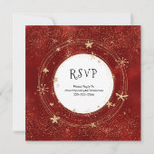 Nieuwjaar, goudsterren, feest kaart (Achterkant)