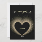 Nieuwjaar | Goudzwart | Glitter-Stippen | Fotokaar Feestdagenkaart (Achterkant)