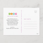 Nieuwjaar grappige 3e keer een charm Modern Grey F Feestdagenkaart (Achterkant)