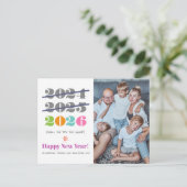 Nieuwjaar grappige derde keer een charme moderne f feestdagenkaart (Staand voorkant)